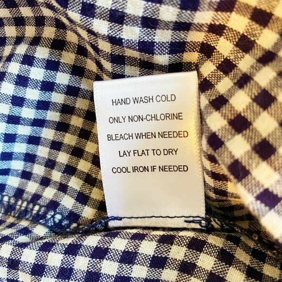 NSR Blue Gingham One Shoulder Dress Angled Ruffle Hem Women's Size Medium - Picture 6 of 8